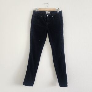 Madewell Black Velvet Skinny Low Pants size 27